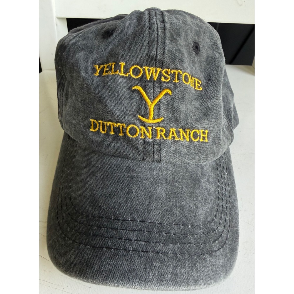 Yellowstone Dutton Ranch Baseball Cap Faded Gray Embroidered Logo Hat